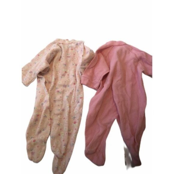 Gerber Baby Girl Lot Size 0-3 Months Pajamas Bundle 2pcs  - Picture 1 of 6